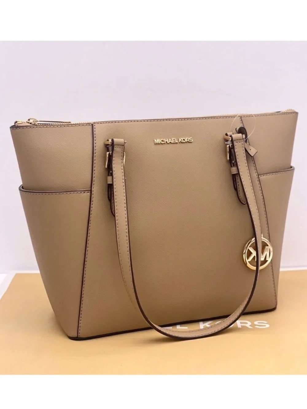 Michael Kors Tan Saffiano Leather Tote Bag